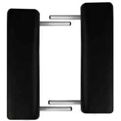 vidaXL Massagetafel met 2 zones inklapbaar aluminum frame zwart