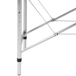 vidaXL Massagetafel met 2 zones inklapbaar aluminum frame zwart