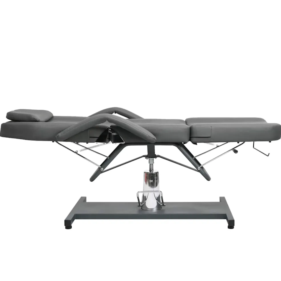 vidaXL Massagetafel 180x62x(87-112) cm grijs
