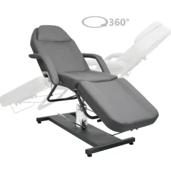 vidaXL Massagetafel 180x62x(87-112) cm grijs