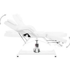 vidaXL Massagetafel 180x62x(87-112) cm wit