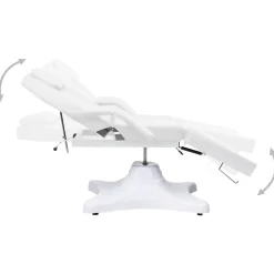 vidaXL Massagetafel 180x62x(86,5-118) cm wit