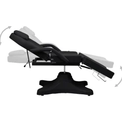vidaXL Massagetafel 180x62x(86,5-118) cm zwart