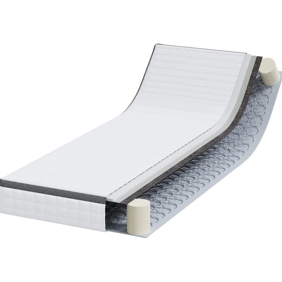 vidaXL Matras Medium zacht 80 x 200 cm Wit en Grijs