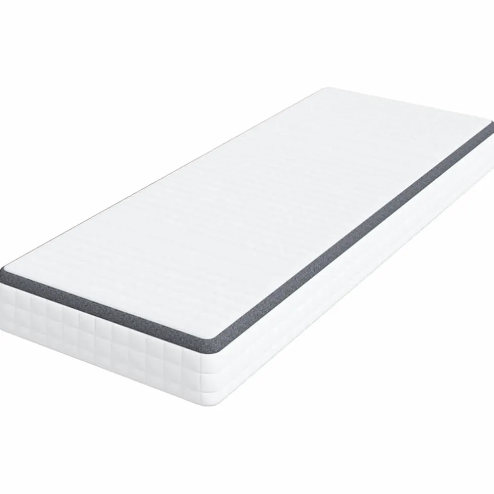 vidaXL Matras Medium zacht 80 x 200 cm Wit en Grijs
