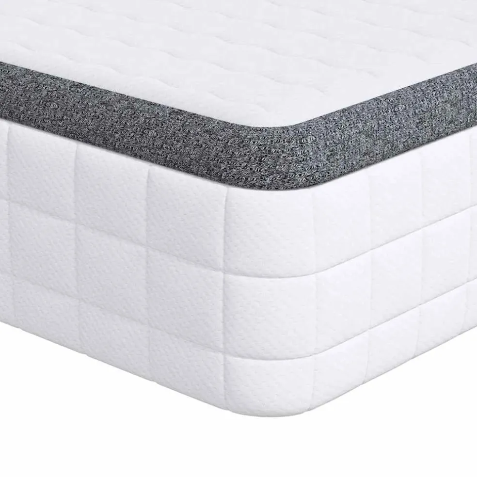 vidaXL Matras Medium zacht 80 x 200 cm Wit en Grijs