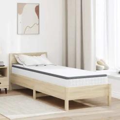 vidaXL Matras Medium zacht 80 x 200 cm Wit en Grijs