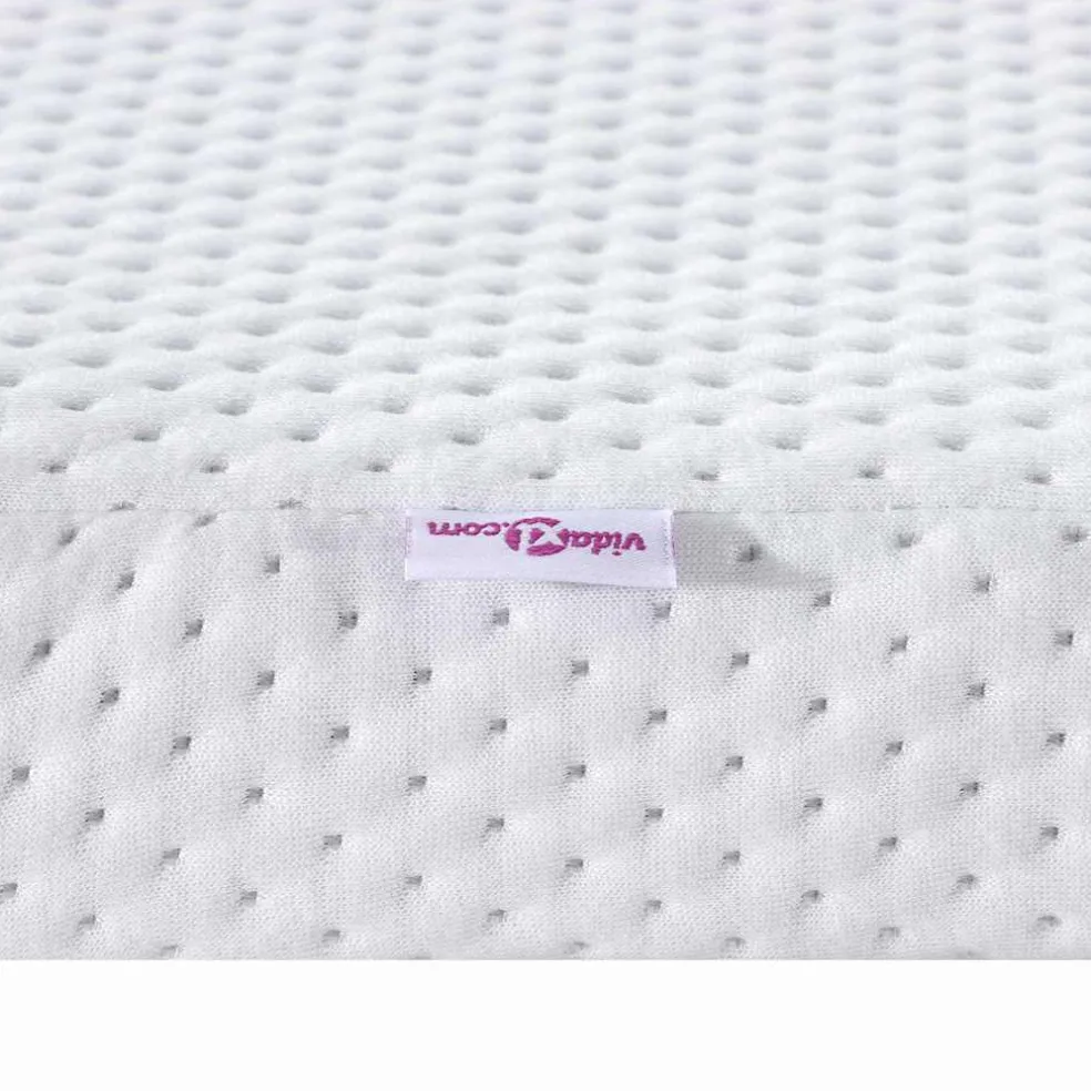 vidaXL matrastopper Wit 80 x 200 cm Jacquard Stof