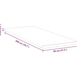 vidaXL matrastopper Wit 80 x 200 cm Jacquard Stof