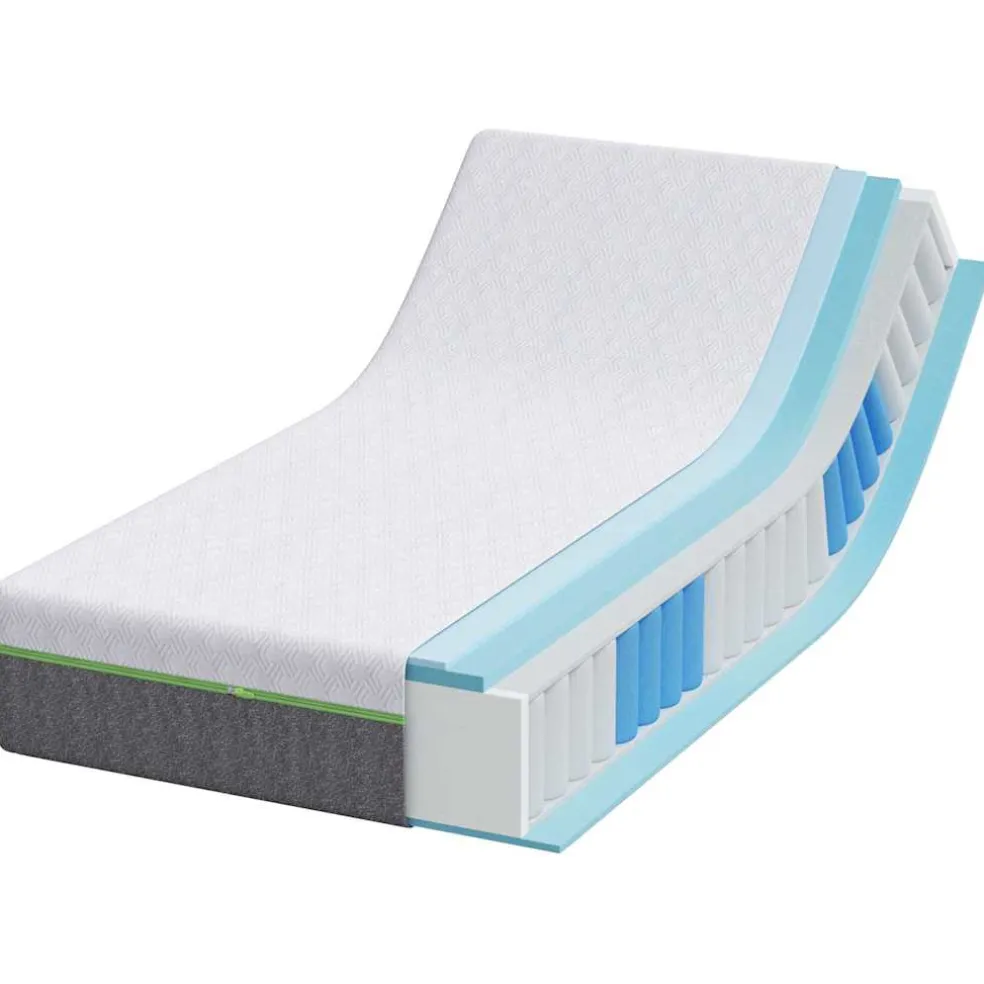 vidaXL Matras Wit en Grijs 80 x 160 cm Jacquard stof