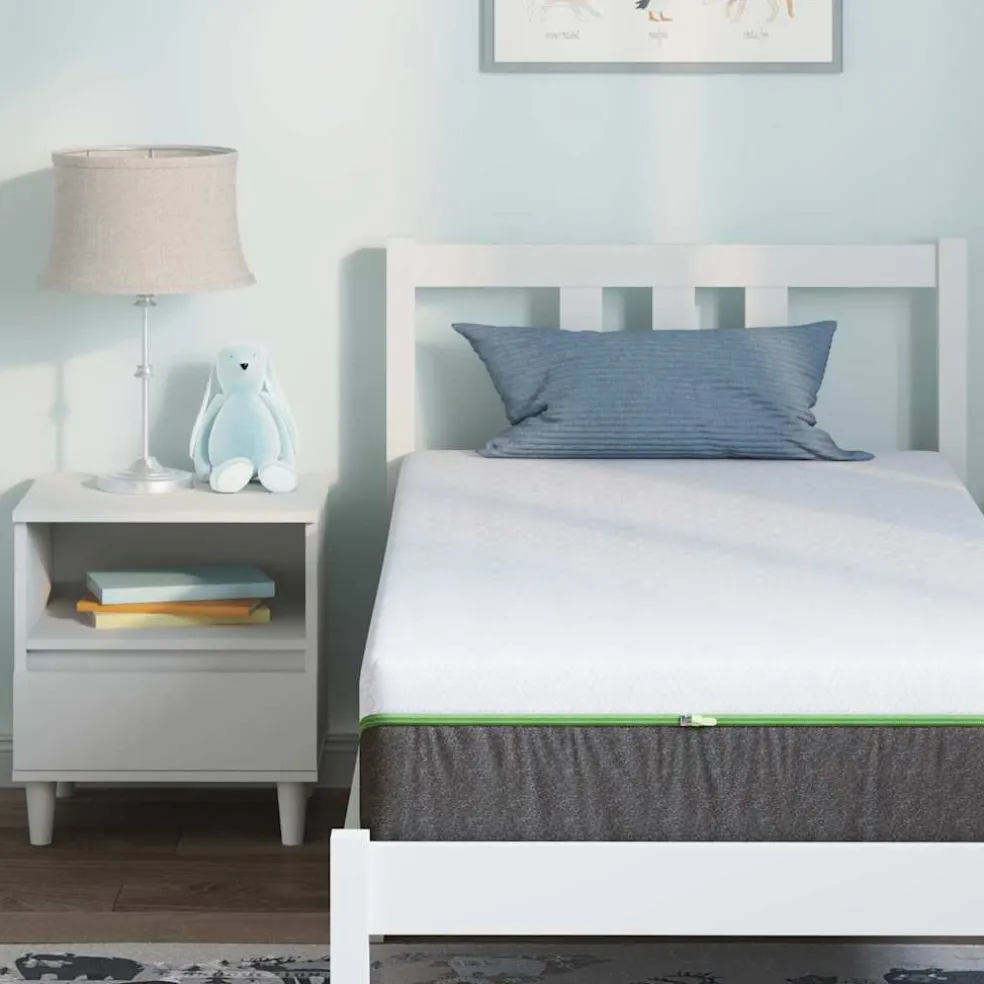 vidaXL Matras Wit en Grijs 80 x 160 cm Jacquard stof