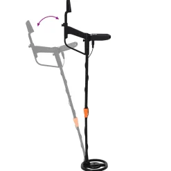 vidaXL Metaaldetector met LCD-display 3 modellen 19 cm spoel Zwart