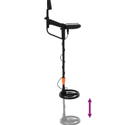 vidaXL Metaaldetector met LCD-display 3 modellen 19 cm spoel Zwart
