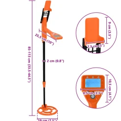 vidaXL Metalen Detector met LCD Scherm 2 Modellen 19 cm Spoel Geel