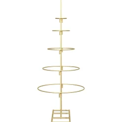 vidaXL Metalen kerstboom met standaard Goud 90 cm Poedergecoat staal