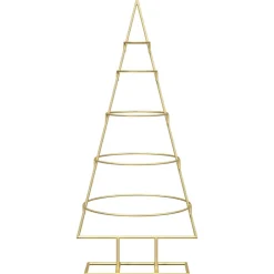 vidaXL Metalen kerstboom met standaard Goud 90 cm Poedergecoat staal