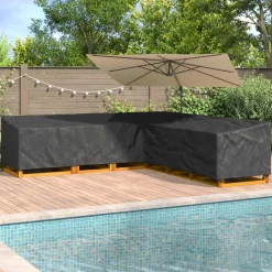 vidaXL Meubelhoes 300 x 300 x 80 cm 210D Oxford Stof L-vorm Waterdicht