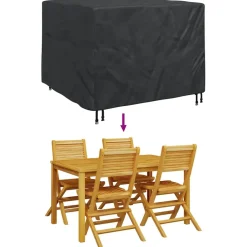 vidaXL Meubelhoes Zwart 125 x 125 x 74 cm 210D Oxford Stof