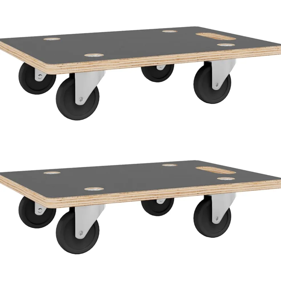 vidaXL Meubelhondjes 2 st rechthoekig 250 kg 50x35x11,5 cm
