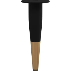 vidaXL Meubelpoten 2 st Zwart en Goud Ø 40 x 98 mm IJzer