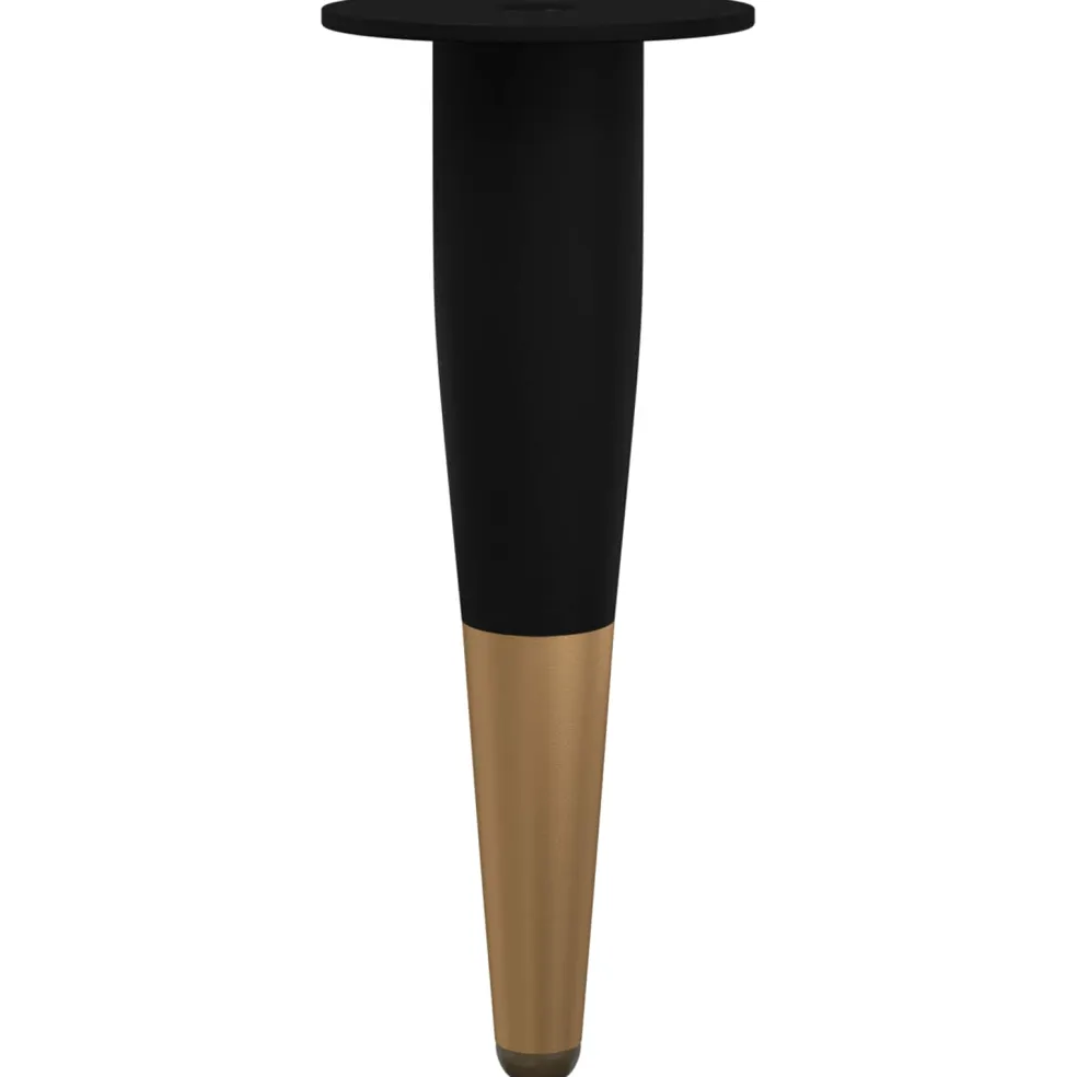 vidaXL Meubelpoten 2 st Zwart en Goud Ø 40 x 98 mm IJzer