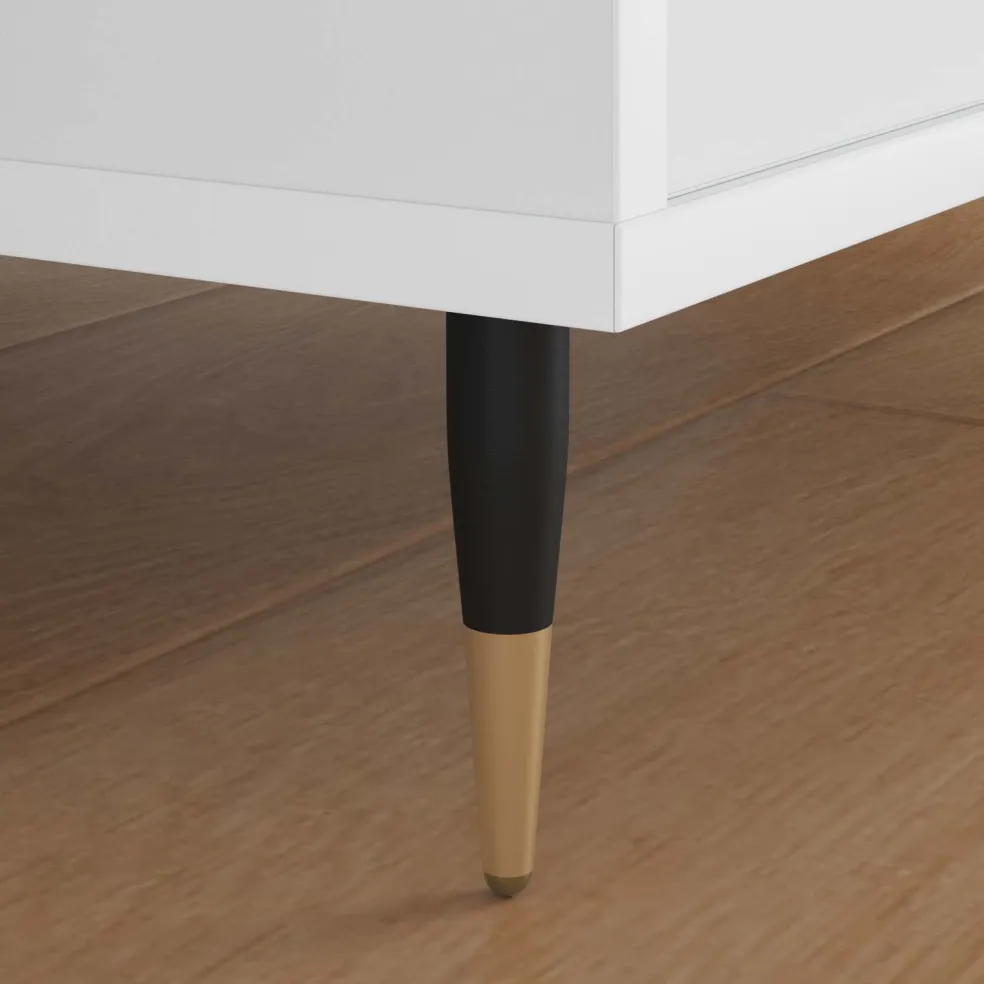 vidaXL Meubelpoten 2 st Zwart en Goud Ø 40 x 98 mm IJzer