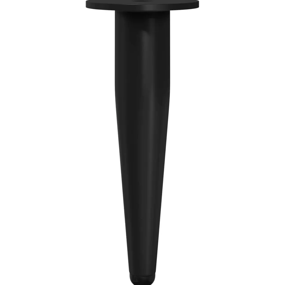 vidaXL Meubelpoten 2 st Zwart Ø 40 x 98 mm IJzer