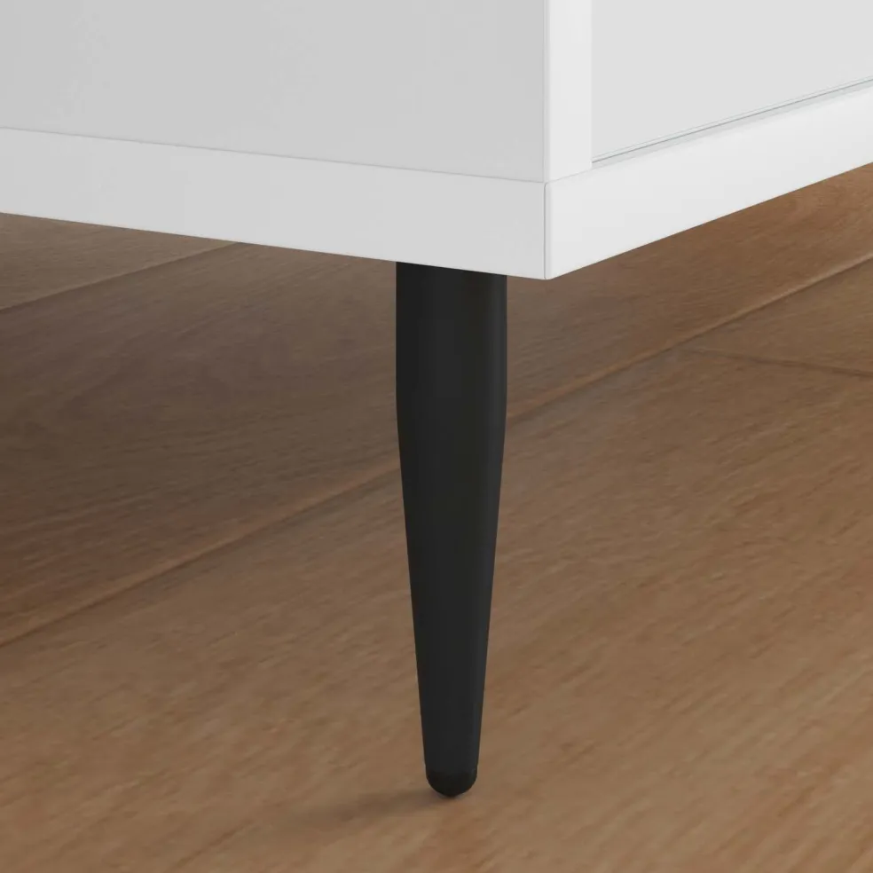 vidaXL Meubelpoten 2 st Zwart Ø 40 x 98 mm IJzer