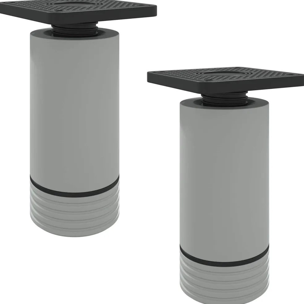 vidaXL Meubelpoten Verstelbaar 2 st Wit 64 x 64 x 100 mm PP