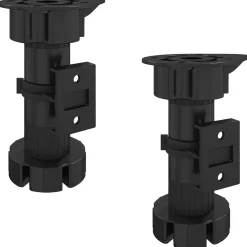 vidaXL Meubelpoten Verstelbaar 2 st Zwart 46 x 46 x 128 mm PP