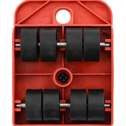 vidaXL Meubelrollers 8 stuks met lifters 9,8x7,5x3 cm 150 kg rood