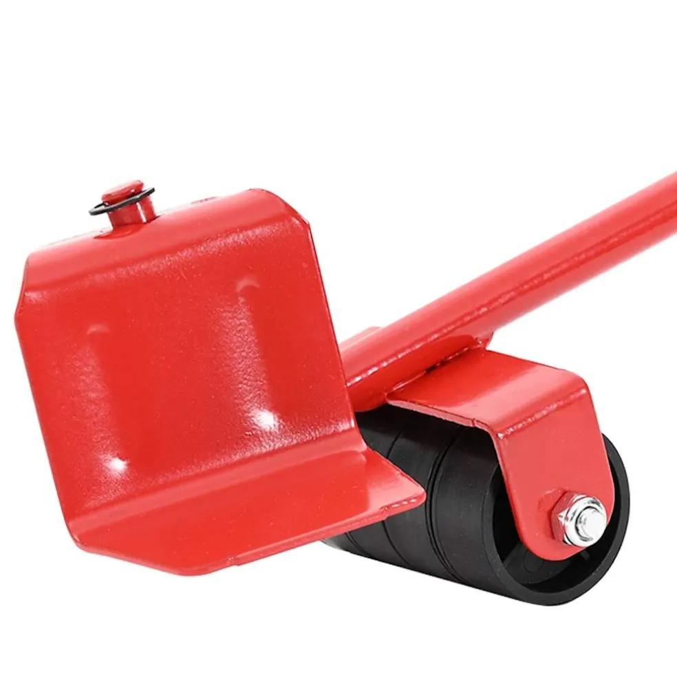 vidaXL Meubelrollers 8 stuks met lifters 9,8x7,5x3 cm 150 kg rood