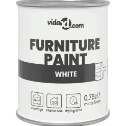 vidaXL Meubelverf Wit 0,75 L Wandprint