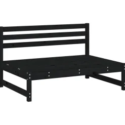 vidaXL Middenbank 120x80 cm massief grenenhout zwart