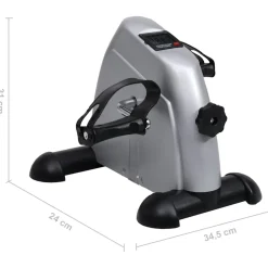vidaXL Mini Hometrainer met plastic vliegwiel (zilver)