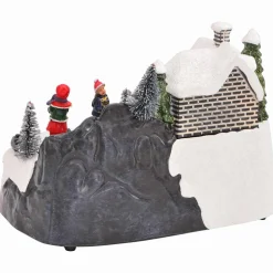 vidaXL Mini Kerstmis Dorp 16 x 11,5 x 13 cm Kunststof Multikleur