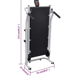 vidaXL Mini-loopband inklapbaar 93x36 cm zwart