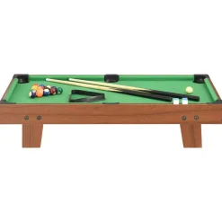 vidaXL Minipooltafel 3 Feet 92x52x19 cm bruin en groen