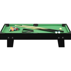 vidaXL Minipooltafel 3 Feet 92x52x19 cm zwart en groen