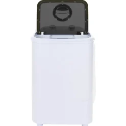 vidaXL Mini Wasmachine met Enkele Wasbak 4,6 kg Zwart en Wit