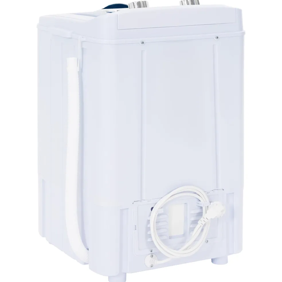 vidaXL Mini Wasmachine met Enkele Wasbak 4,6 kg Blauw en Wit