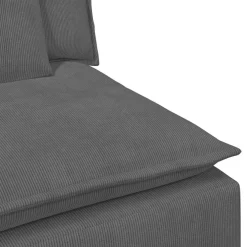 vidaXL Modulaire bank Armleuning eindmodule met kussens 100 cm