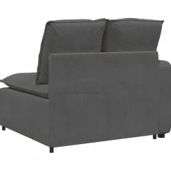 vidaXL Modulaire bank Armleuning eindmodule met kussens 100 cm