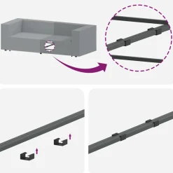 vidaXL Modulaire bank Armleuning eindmodule met kussens 100 cm
