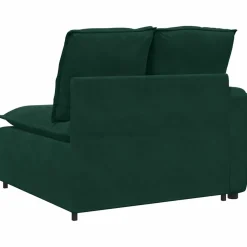 vidaXL Modulaire bank Armleuning eindmodule met kussens 100 cm