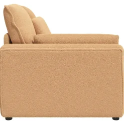 vidaXL Modulaire bank Armleuning eindmodule met kussens 100 cm beige