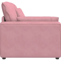 vidaXL Modulaire bank Armleuning eindmodule met kussens 100 cm roze