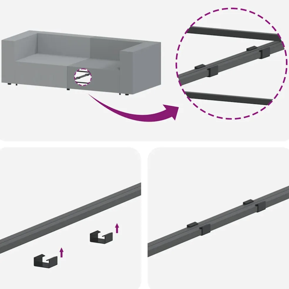 vidaXL Modulaire bank Armleuning eindmodule met kussens 100 cm