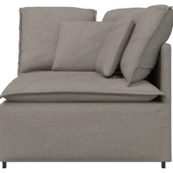 vidaXL Modulaire bank hoekmodule met kussens 100 cm taupe