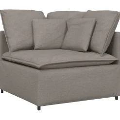 vidaXL Modulaire bank hoekmodule met kussens 100 cm taupe